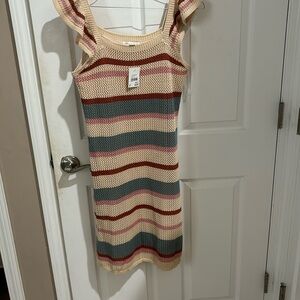 NWT crochet lined midi dress. Size medium from Cato.